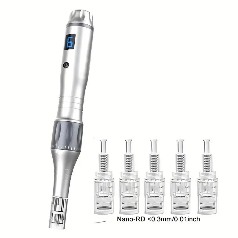 Professional Dr Dermapen X3 With 5 Pcs Nano-RD <0.3mm Cartridges 6 Levels Derma Pen Stamp Beauty Skin Care Kit MTS Machine