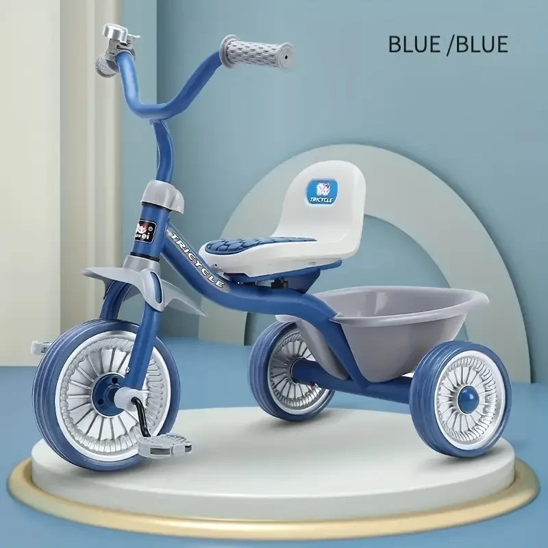 1pc Kids Tricycle Rider Bike For Toddlers,3-Wheel Bike For Kids, Non-Slip Tires Suitable For Indoor & Outdoor Use - Gifts For Children