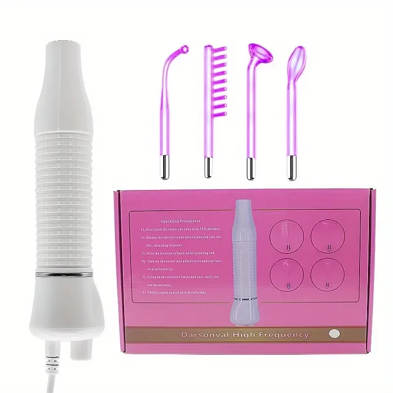 High Frequency Facial Machine Facial Wand Portable High Frequency Facial Skin Wand Machine With 4 Different Tubes