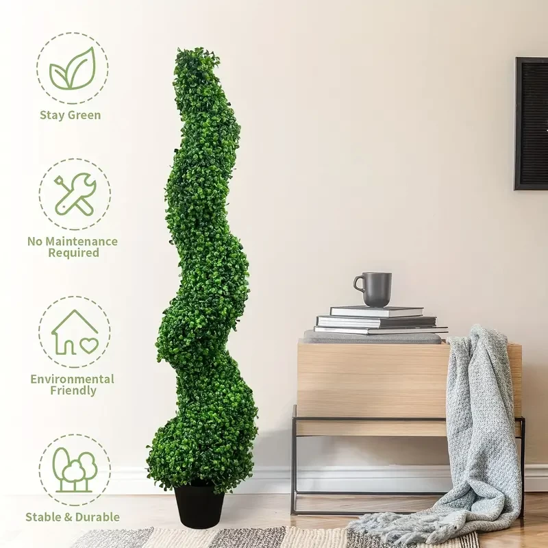 2pcs, Spiral Tree 4FT/*5FT, Room Decoration, Aesthetic Room Decor, Bedroom Decor, Home Decoration, House Decor