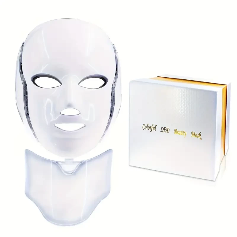 7 Color LED Facial Mask Light Care Led Face Mask Photon Skin Care Beauty Mask Blue Red Light Care Mask Valentine's Day Gift For Women
