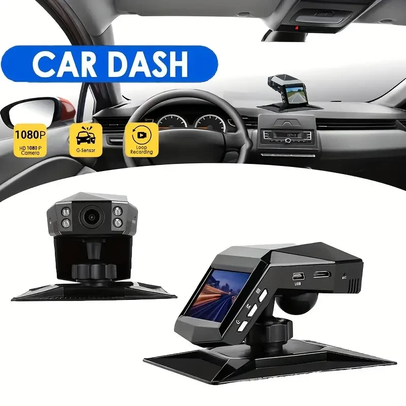 Car Center Console Installation Free Driving Recorder, 2 Inch Screen HD Night Vision 1080 Aromatherapy Base Car DVR
