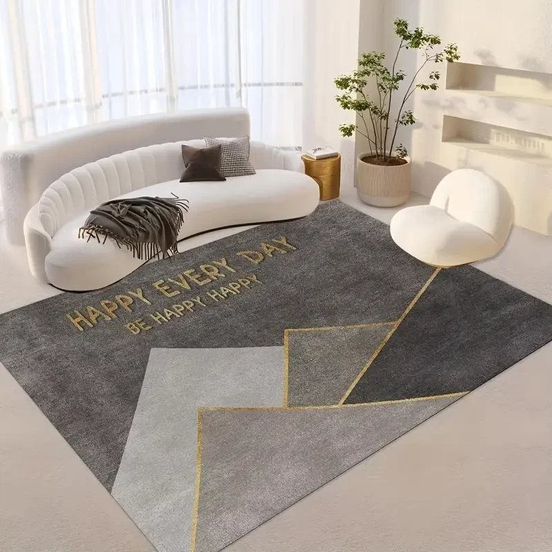 pc, Large Area Rug For Living Room, Modern Crystal Velvet Rug, Non-slip Soft And Comfortable Polyester Fiber Mat, Machine Washable, Anti-fatigue Sofa Floor Mat For Living Room Bedroom, Home Decor, Roo