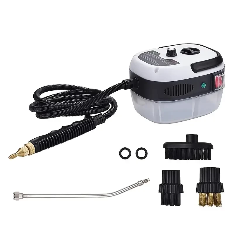 1pc Steam Cleaner Hand-held Steam Cleaner,2500W Hand-held High Pressure Portable Cleaner, With 3 Brushes, High Temperature Steamer, Suitable For Home, Kitchen, Furniture, Bathroom, Car Cleaning Tools,