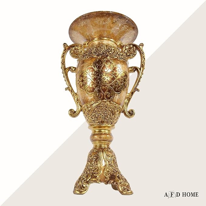 AFD Home Medici Grail Vase, tall decorative vase with whimsical home decor,10.82 inches x 23.42 inches