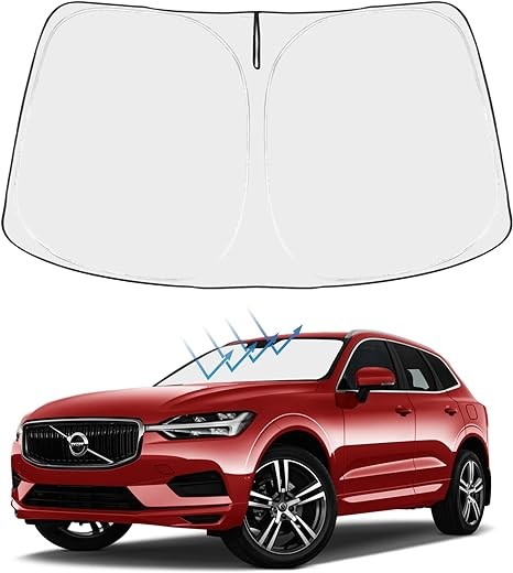 Proadsy front windshield visor Foldable visor protective cover customized for 2023 2022 2021 2020 2019 2018 Volvo XC60 SUV Accessory 2023 upgrade