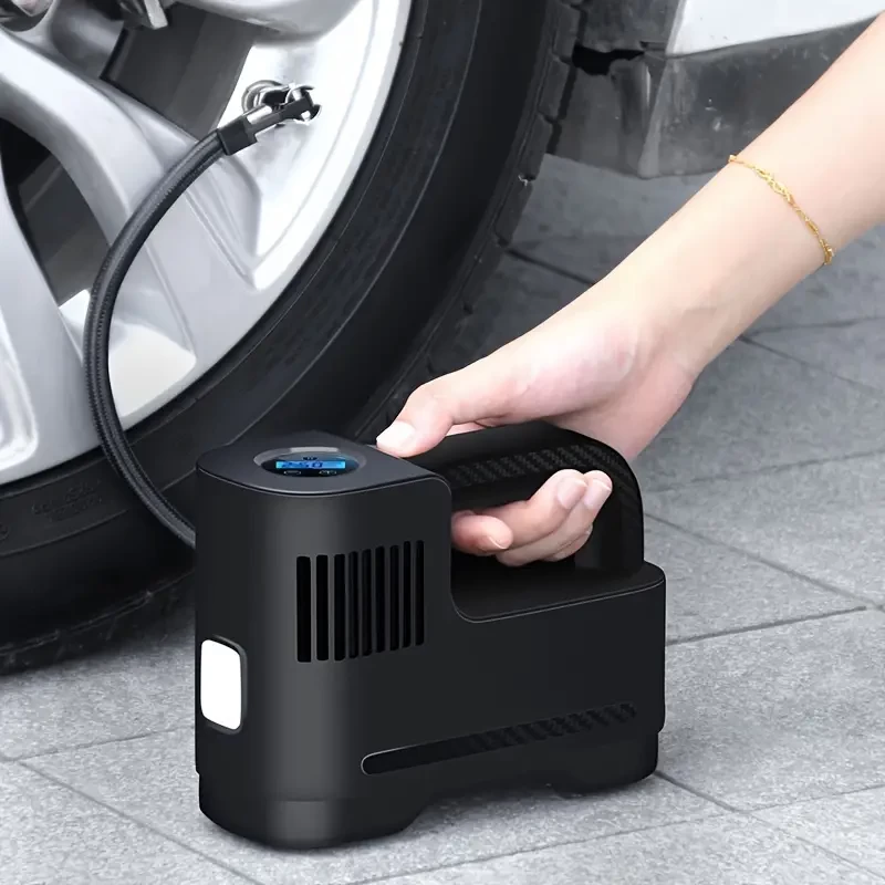 Portable Air Compressor Pump, Corded Digital Tire Inflator, Car Air Pump, For Car Motorcycle LED Lights Tire Inflator