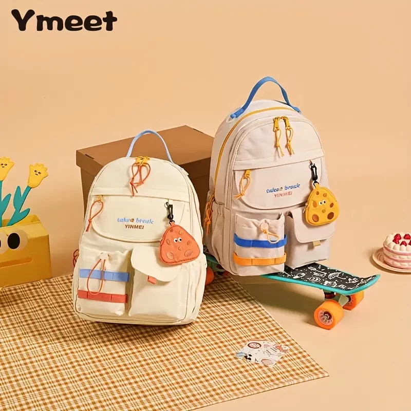 YINMEI Backpack, New Large Capacity Junior High School Students Classroom Bag For College Students And Girls