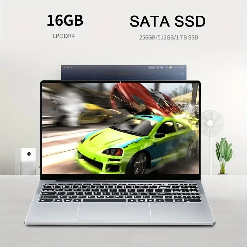 KUU Laptop Computer Pc DuetBook 16inch 16GB RAM 256GB 512GB 1T SSD Windows 11 Notebook Intel Processor N95 (4 Cores, up To 3.4GHz) Office Computer Backlit With Fingerprint WiFI Wireless 4.2 Camera Gam
