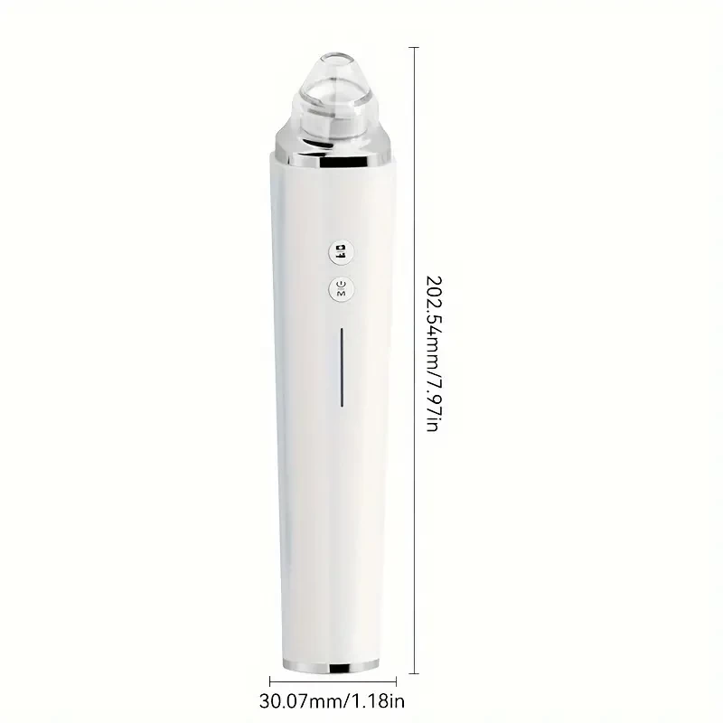Smart Blackhead Vacuum Cleaner, Blackhead Removal Tool With Camera, USB Port Type Pore Vacuum Cleaner, Pore Cleaner For Men And Women, 6 Suction Heads And 3 Adjustment Modes (White)