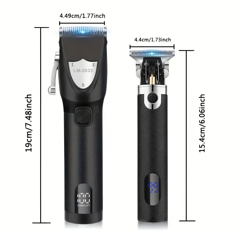 Professional Hair Trimmer Set Hair Clippers Cordless Hair Trimmer Electric Barber Clippers Zero Gapped Trimmer Professional Beard Trimmer Rechargeable Hair Cutting Kit , gift set