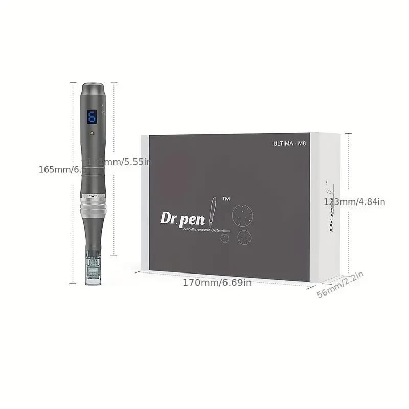 Dr Derma Pen Ultima M8 With 12 Pcs Nano Needles Face Care Dermapen Beauty Machine