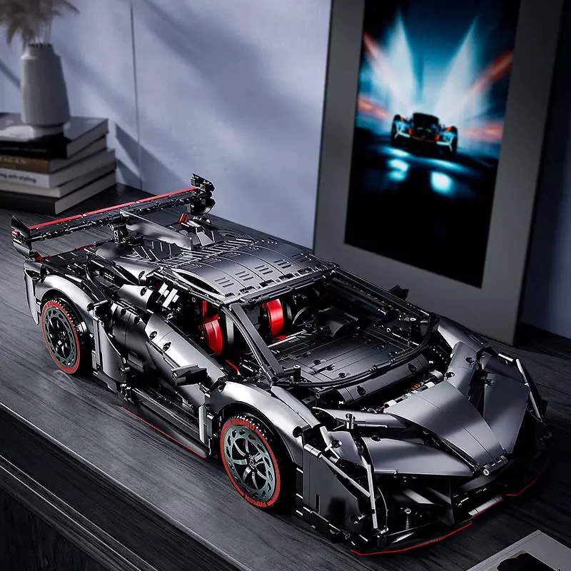 3711pcs Sports Car Building Block Model, Collectible Building Toy For Car Lovers And Muscle Car Fans, Christmas, Thanksgiving Day, New Year Gift, Manual Version