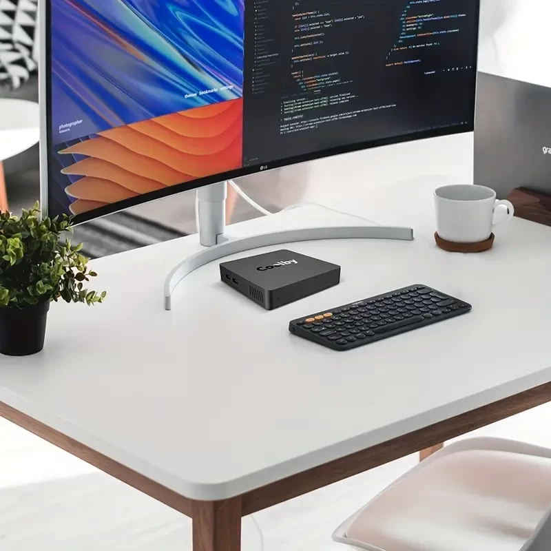 Coolby Yealbox MINI PC Intel Celeron N3350 Processor Windows 10 system 6GB RAM 64GB ROM M.2 Slot 4K HD Office Desktop MINI Computer