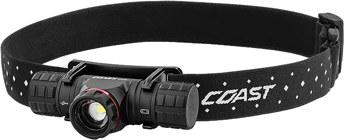 Coast XPH30R 1200 Lumen USB-C Rechargeable Dual Power Headlamp with Twist Focus Beam and Magnetic Base