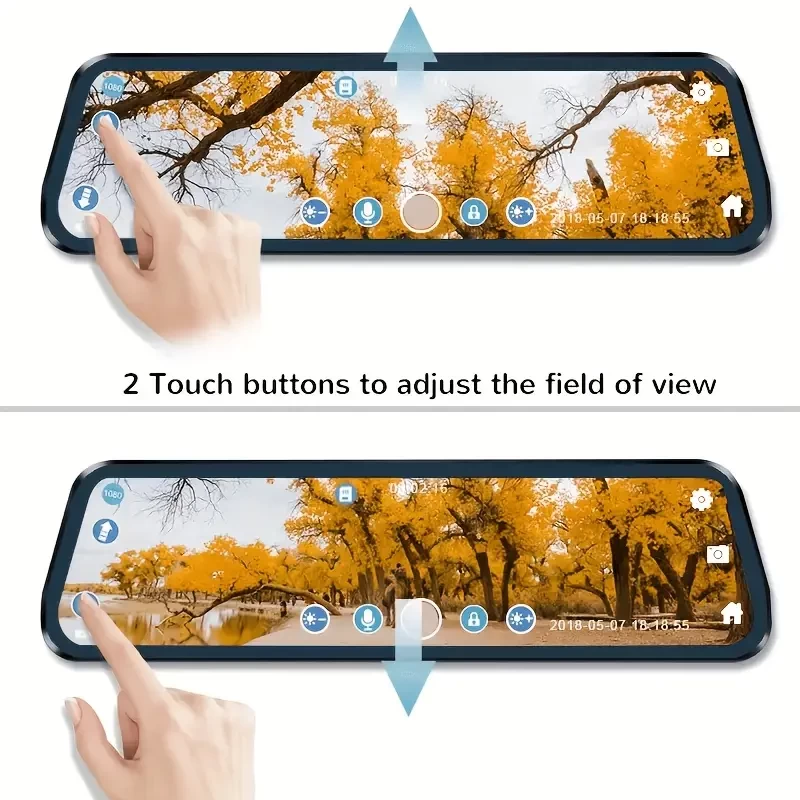 10"Mirror Dash Cam Front And Rear,1080P Touch Screen Car Rearview Camera,G-sensor,night Version, Loop Recording, 24H/7 Parking Monitor