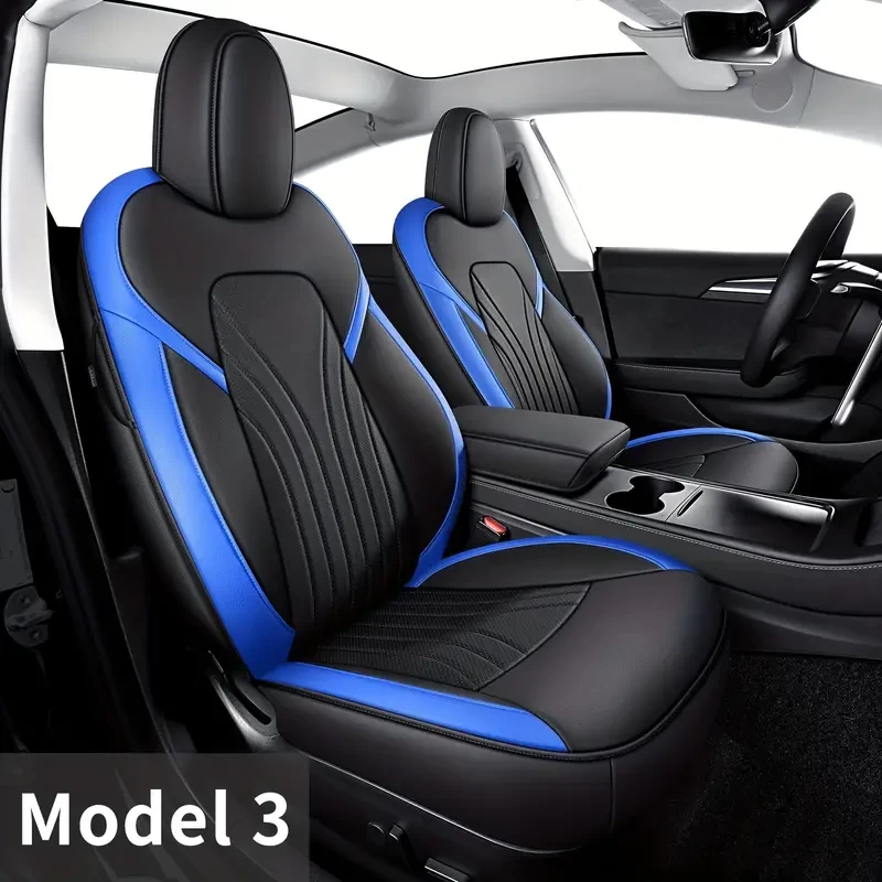 Seat Cover Fit For Tesla Model 3 Synthetic Leather Car Seat Cushion Protective Cover For 2017 2018 2019 2020 2021 2022 2023