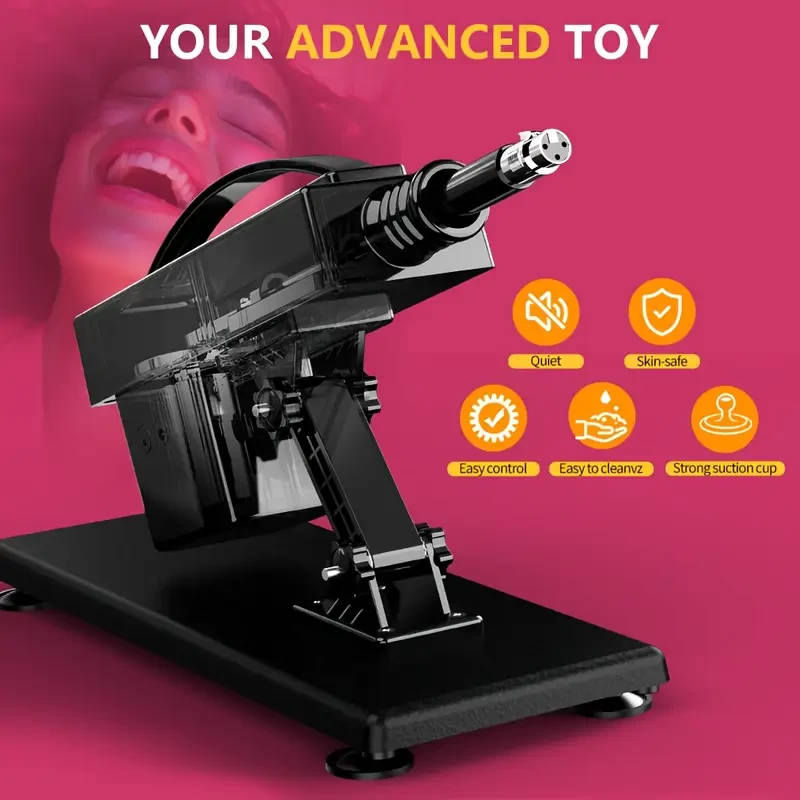 Sex machine with dildo Automatic masturbation pump gun Advanced automatic thrust machine for male and female adult sex toy Heated dildo thrust machine for couples and single player sex toy thrust mach