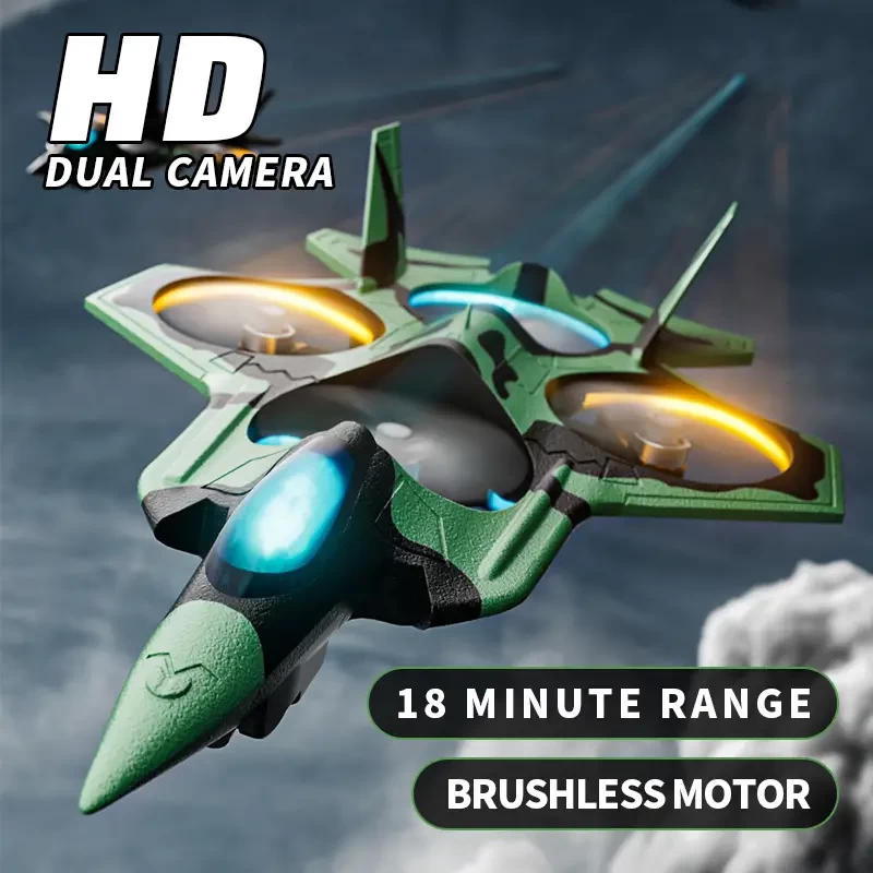 H119 Brushless Single Electrical Brushless Remote Control Fighter, One Button Takeoff/Drop, With Headless Mode，Christmas Gift