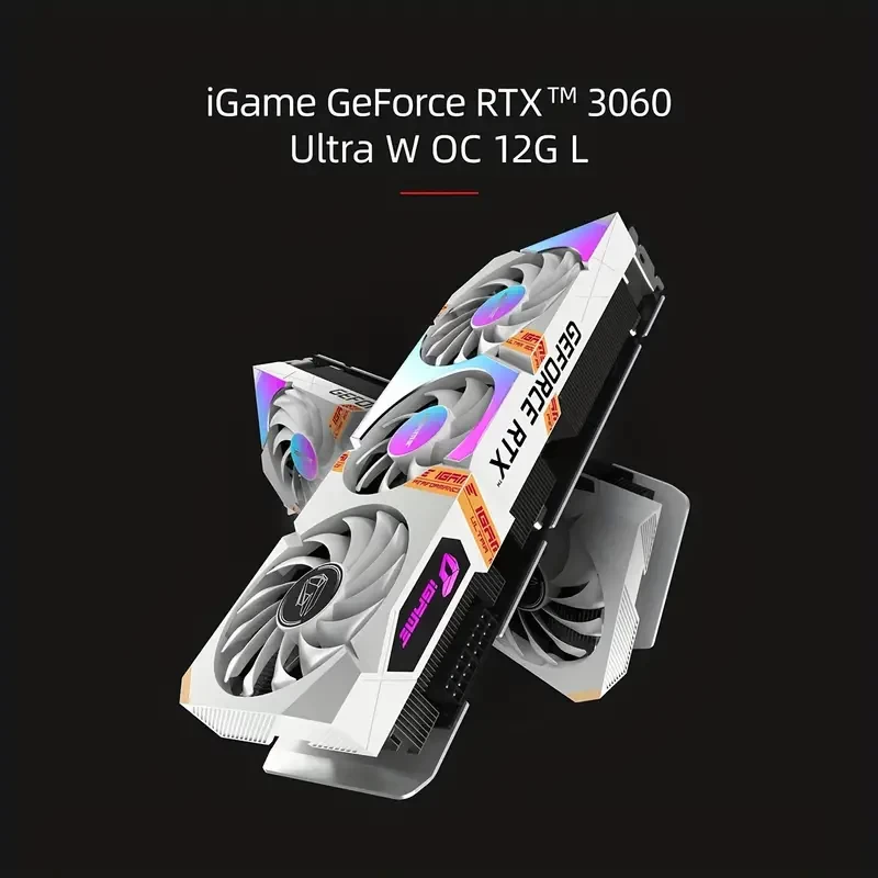 Colorful IGame GeForce RTX 3060 Ultra W OC 12GB, Graphics Card, White, 12GB 192-Bit GDDR6, 3DP+HDMI, GPU, Computer Video Card