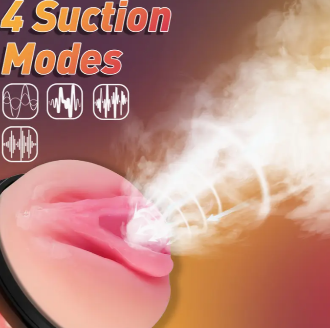 Sex toy automatic male masturbation device - adult toy massager, with 4 sucking, vibration and thrust modes, male sex toy pocket pussy male masturbation device, for penis stimulation, male sex toy LED