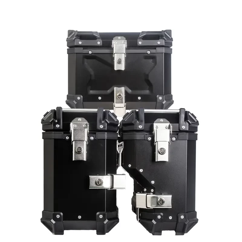 Motorcycle Aluminum Alloy Three-box Side Box Right Rudder Color Optional, Motorcycle Tail Box/motorcycle Side Top Box, Suitable For Motorcycles