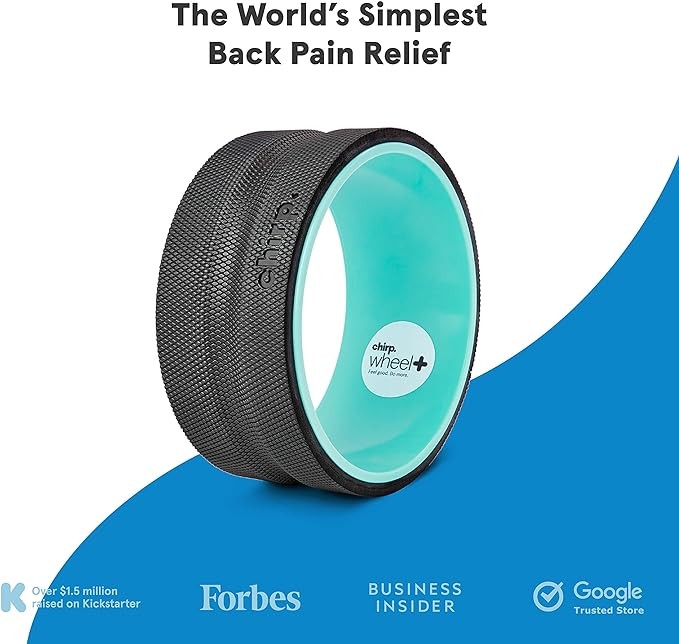 Chirp Wheel Foam Roller - Targeted Muscle Roller for Deep Tissue Massage, Back Stretcher with Foam Padding, Supports Back Pain Relief