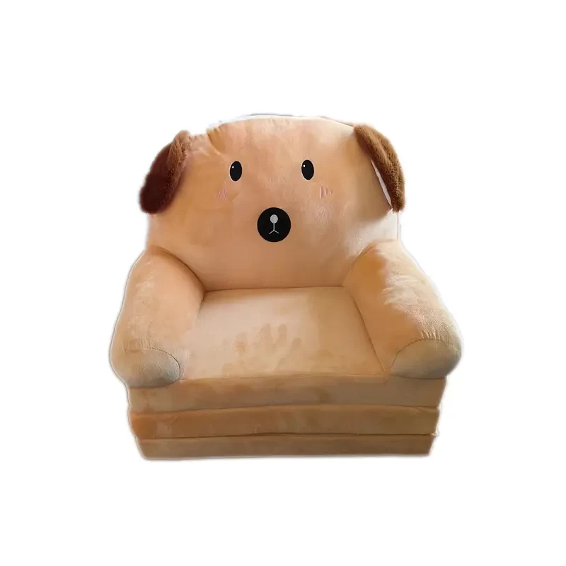 1pc Plush Lazy Sofa, Removable And Washable, Children's Folding Sofa, Children's Stool, Kindergarten Baby Seat Stool