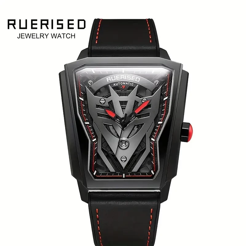 RUERISED Fashion Trendy Cool Fully Automatic Mechanical Watch, Life Waterproof Men's Wristwatch, Ideal choice for Gifts