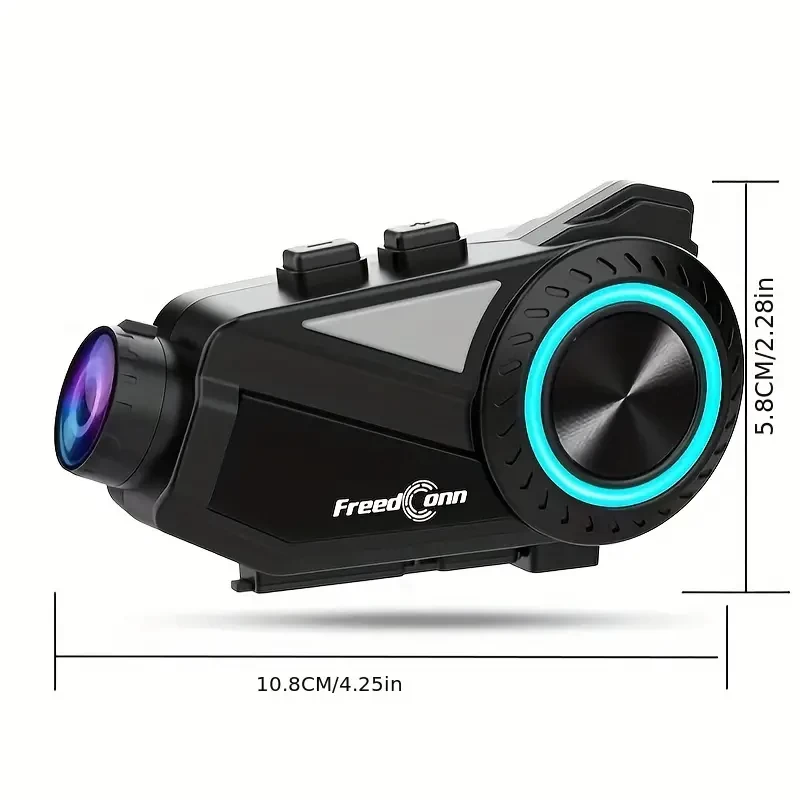 2023 The Latest FreedConn R3 Motorcycle Helmet Wireless Headset Camera All-in-one 2k HD Driving Recorder Wireless HD Intercom Headset