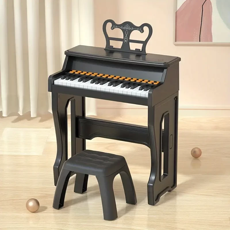 37 Keys Vintage classical piano Keyboard Toy, Birthday Gift | Musical Piano Toy for Toddlers with Microphone and Stool.Christmas and Thanksgiving Gifts