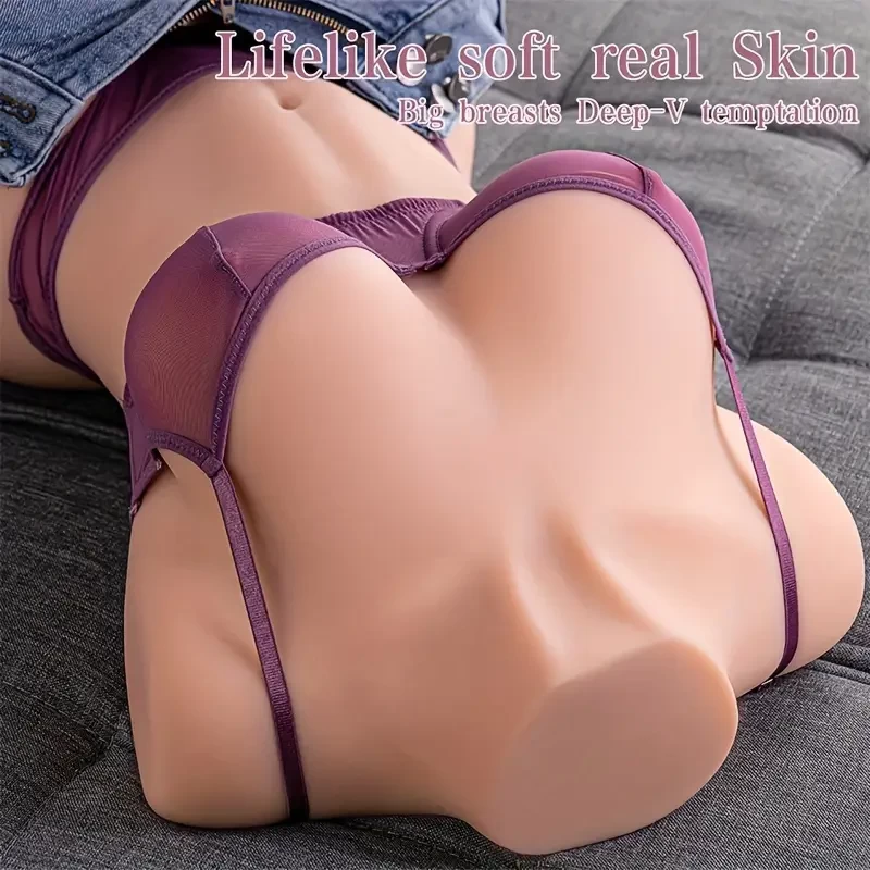 56-inch realistic female sex doll with real 3-in-1 soft breasts - TPE material, no battery, suitable for adult pleasure