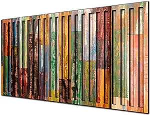 Carved Wood Wall Decor, 3d Geometric Wood Wall Art, Home Decor, Wall Art, Room Decor, Boho Wooden Decor, Rustic large Wood Wall Art, Serrated Wooden Art (Classy, 27,2”x53,2”|69x135cm)
