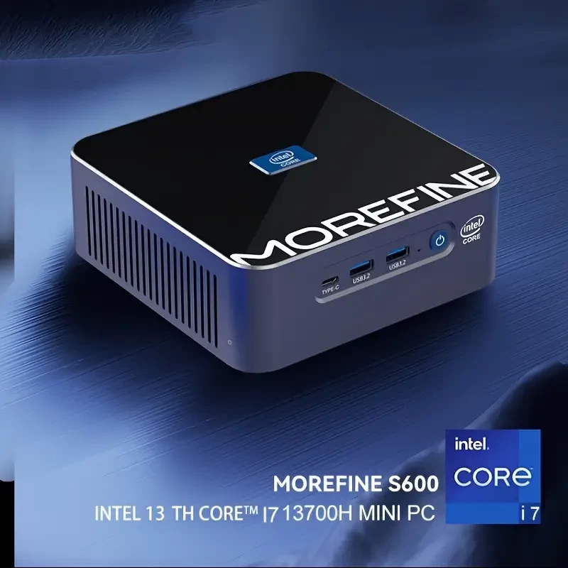 MOREFINE S600 13th Gen Intel MINI PC Computer With 2*DDR5 2*PCIe 2*2.5G LAN I7 13700H Mini PC For Windows 11 Pro Desktop Mini Pc WiFi 6