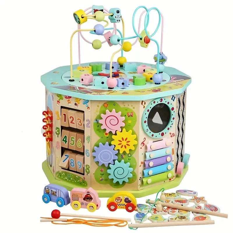Treasure Chest of Fun and Educational Wooden Bead Toys for Boys and Girls - Perfect for Early Education and Enlightenment!
