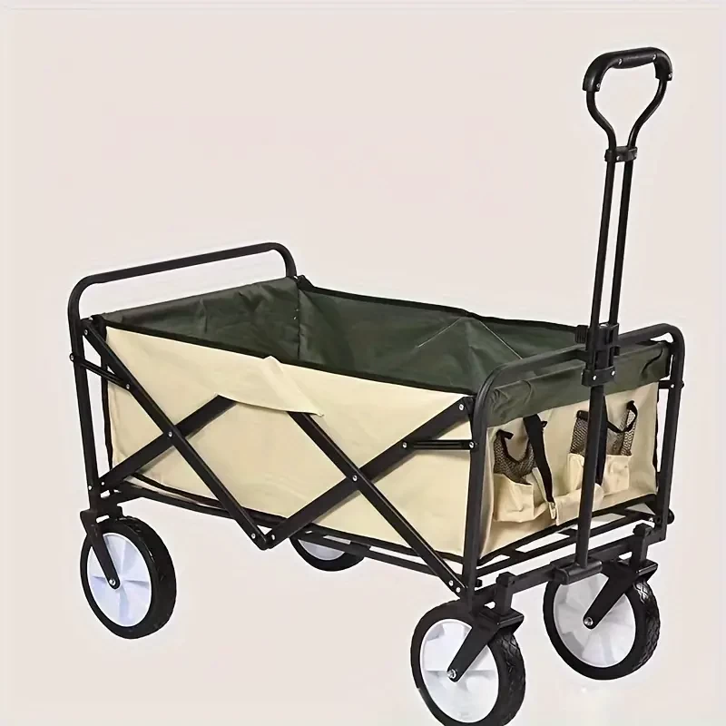 1pc Portable Folding Small Stroller For Outdoor Camping