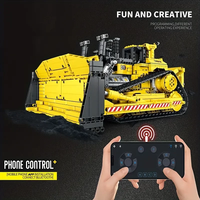 Reobrix 1988pcs Busy Construction Vehicle Construction Car Building Blocks Assembling Model Difficult DIY Puzzle Assembling Small Particle Building Bocks Unique Christmas Gift For Adults And Kids