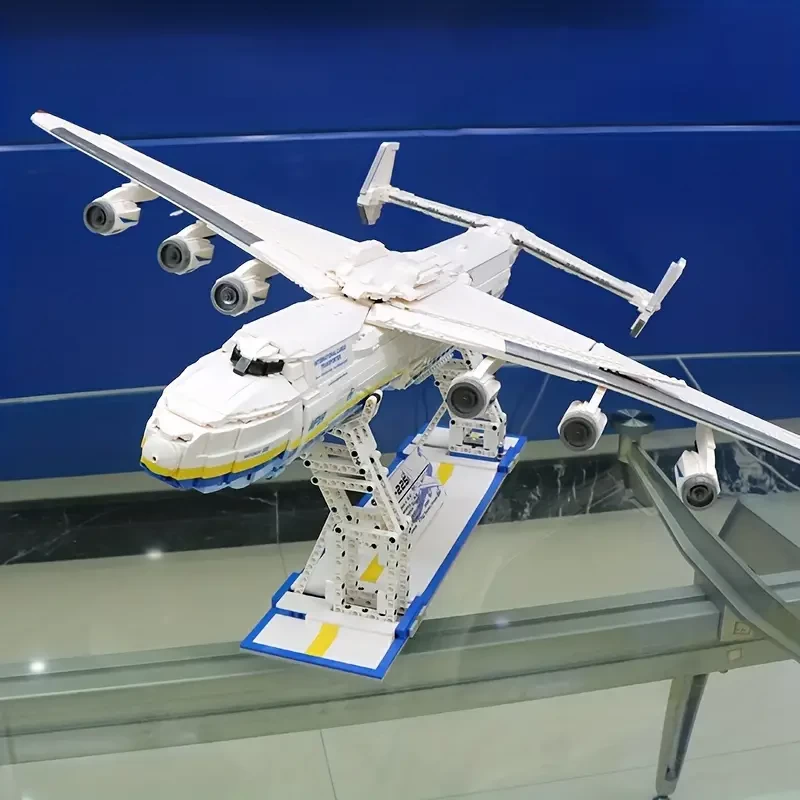 5350±pcs White An-225 Aeroplane Building Blocks,1:84 Airplane Blocks Toys, Bricks Model For Adults