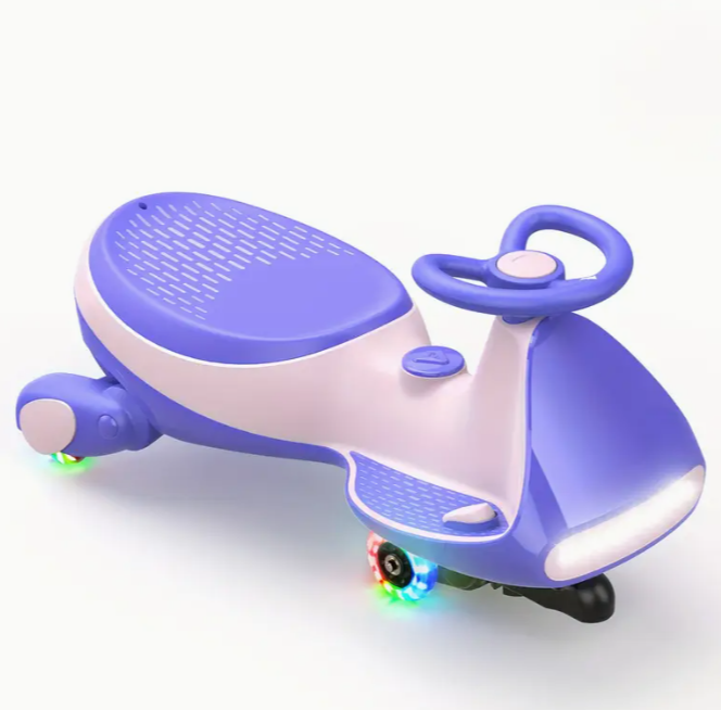 Age 3 +, 150 LBS., pink, with pedals, rechargeable battery, 2-in-1 swing car, 2-speed ride toy, anti-rollover, flashing rims