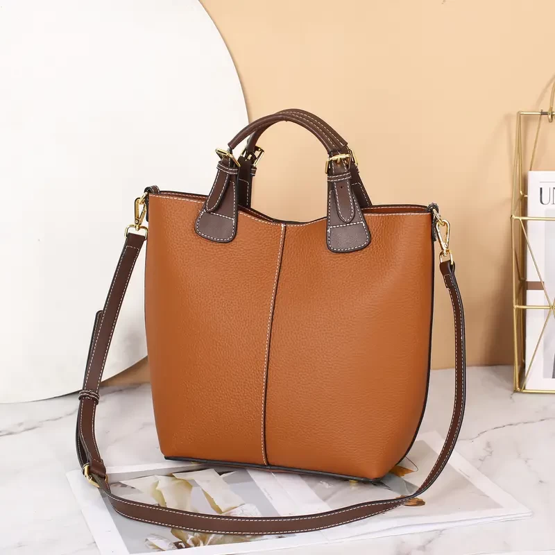 Luxury Leather Crossbody Bag, Trendy Handbag For Women, Elegant Stitching Shoulder Bag