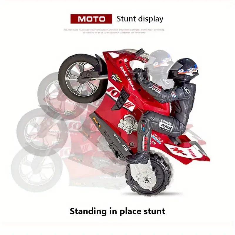 RC Motorcycle Balance Stunt RC Car，Drift Charging Racing Toy， Christmas Halloween Thanksgiving Day Gift