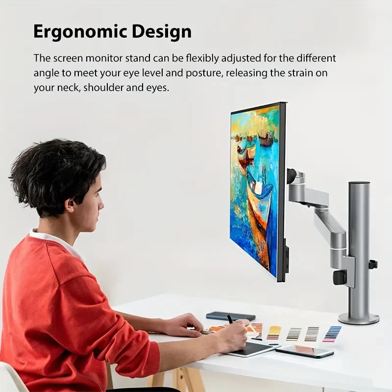 Bewiser Monitor Arm Monitor Stand Mount For Desk, Single Computer Desk Mount, Monitor Bracket Mount Stand, Up To 32 Inch, 22 Lbs