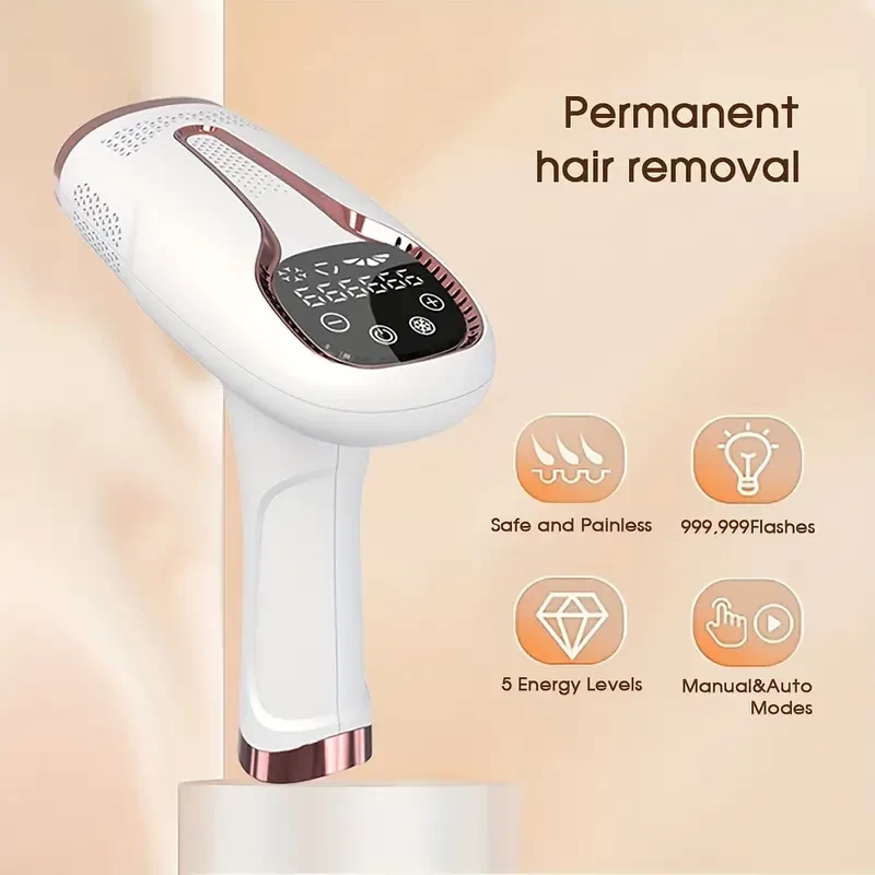 Touch Control 999,999 Flashes IPL Laser Hair Removal Cooling Freezing ICE Point 5 Level Laser Epilator Manual And Automatic Painless Remover For Women Body Bikinis Legs Shavers Depilator Home Use Devi