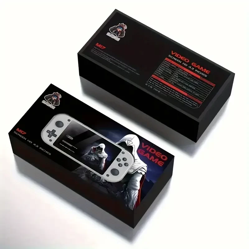 M17 Handheld Game Console, 4.3 Inch Professional Retro Game Console ,Classic Video Game Board, 64G/128G Memory For Christmas Gift