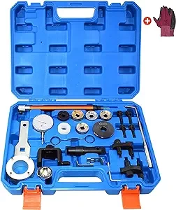 Yuesstloo camshaft crankshaft engine timing kit,25 sets compatible with Audi VW VAG 2006-2018 EA88 1.8T 2.0T, with carrying case and gloves