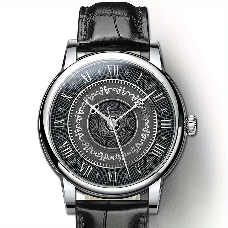 LOBINNI Men's Watch Hollow Automatic Mechanical Watch Waterproof MultiFunctional Wristwatch