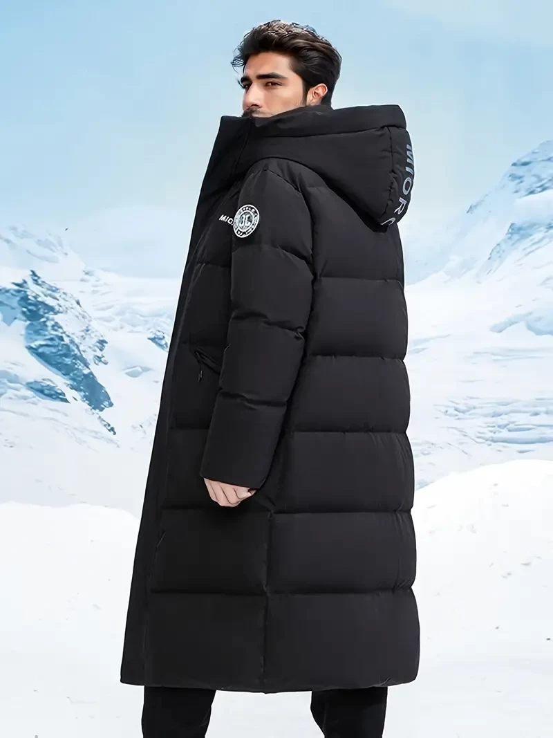 Men's Casual Winter Quilted Jacket, Warm Stand Collar Rhombic Pattern Zip Up Bomber Jacket Coat