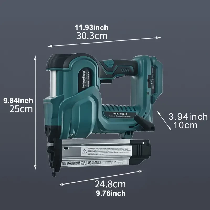 1 Set 18V Cordless Electric 2 In 1 Nailer/Stapler Gun, With 500pcs F50 And 9032(K432) Nail, Body Only, No Battery, Compatible Makita Below Batteries: BL1850B, BL1840B, BL1830B, BL1430B, BL1820B, BL185
