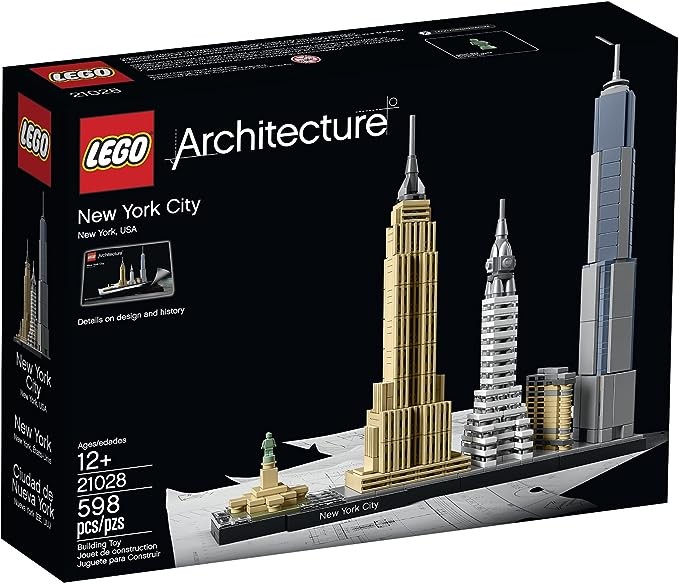 LEGO Architecture New York City 21028 Self-built New York City Skyline Model Set for adults and children (598 puzzle pieces)