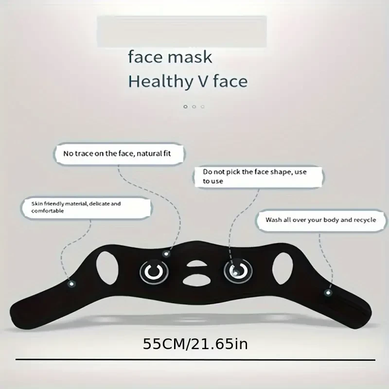 V Face Mask Machine, Color Light V-Face Massager, Face Strap Beauty Device Gift For Women